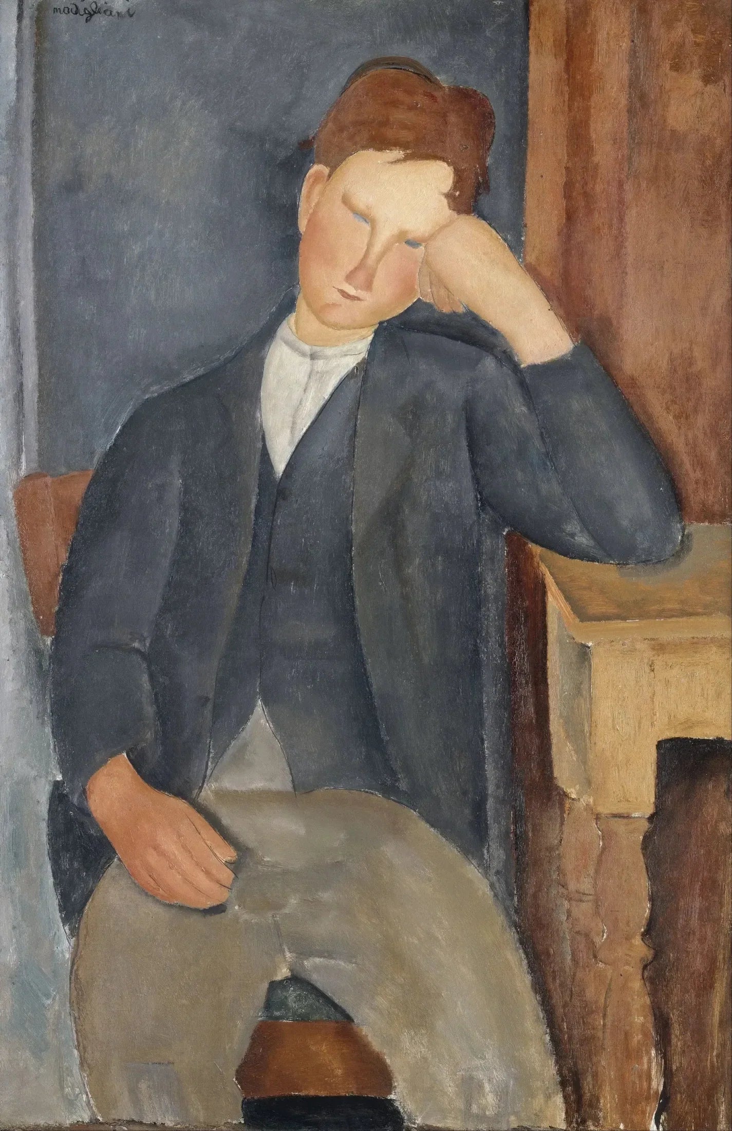 Le Jeune Apprenti - Amedeo Modigliani image 1 tableau peint à l’huile sur toile