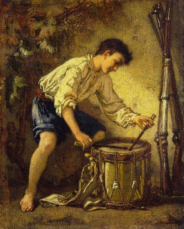 Le jeune batteur - Thomas Couture image 1 copie de tableau peinte à la main