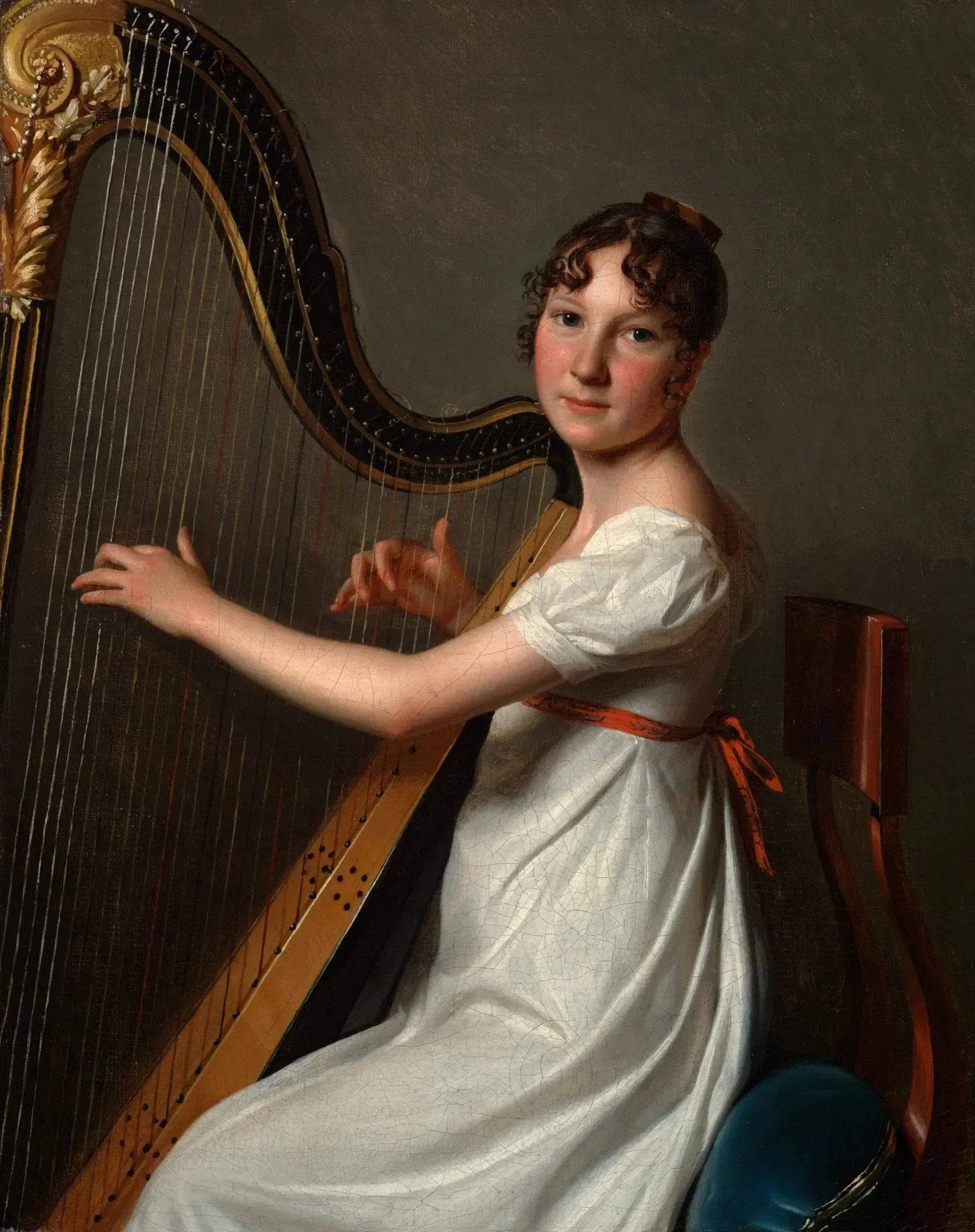 Le jeune harpiste - Louis-Léopold Boilly image 1 reproduction d’œuvre d’art à l’huile