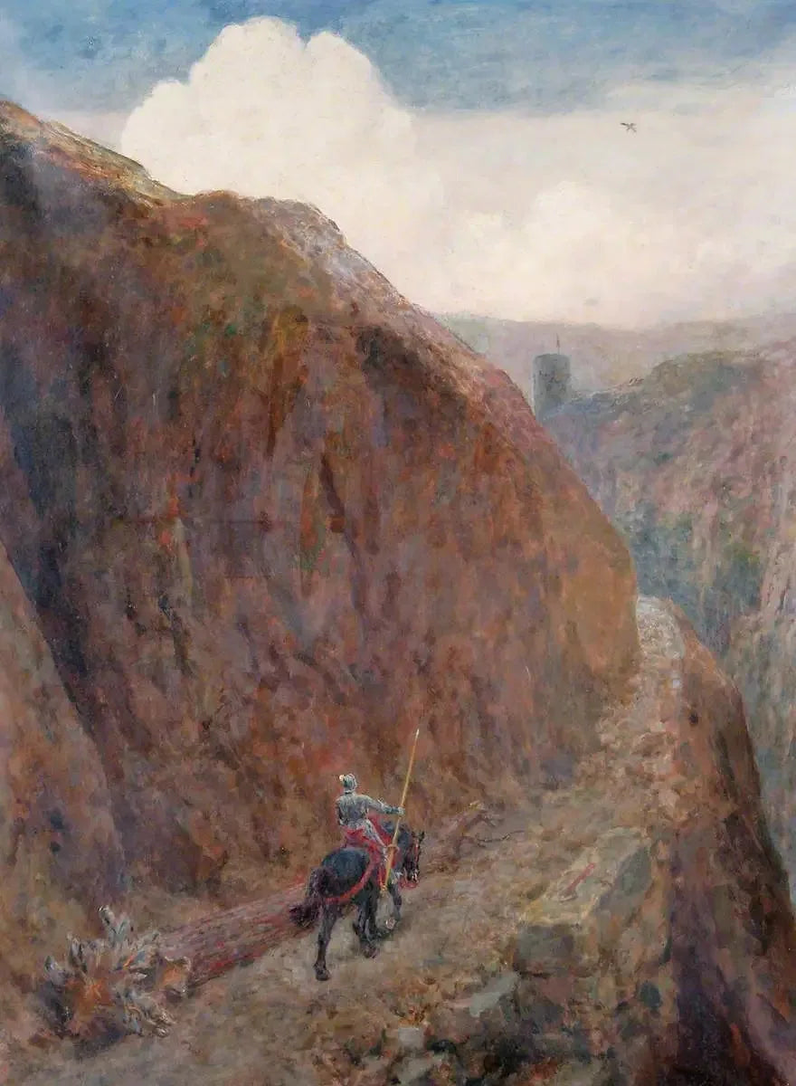 Le jeune Roland est venu à la Tour Sombre - Briton Rivière image 1 reproduction d’œuvre d’art à l’huile