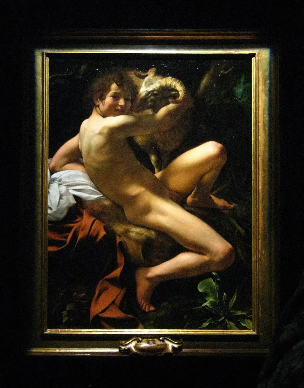 Le Jeune Saint Jean-Baptiste au bélier - Le Caravage image 2 copie peinte à la main à l’huile