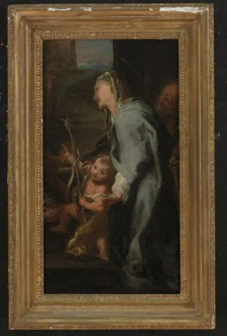 Le jeune saint Jean-Baptiste avec Élisabeth et Zacharie - Federico Barroci image 1 reproduction de peinture à l’huile
