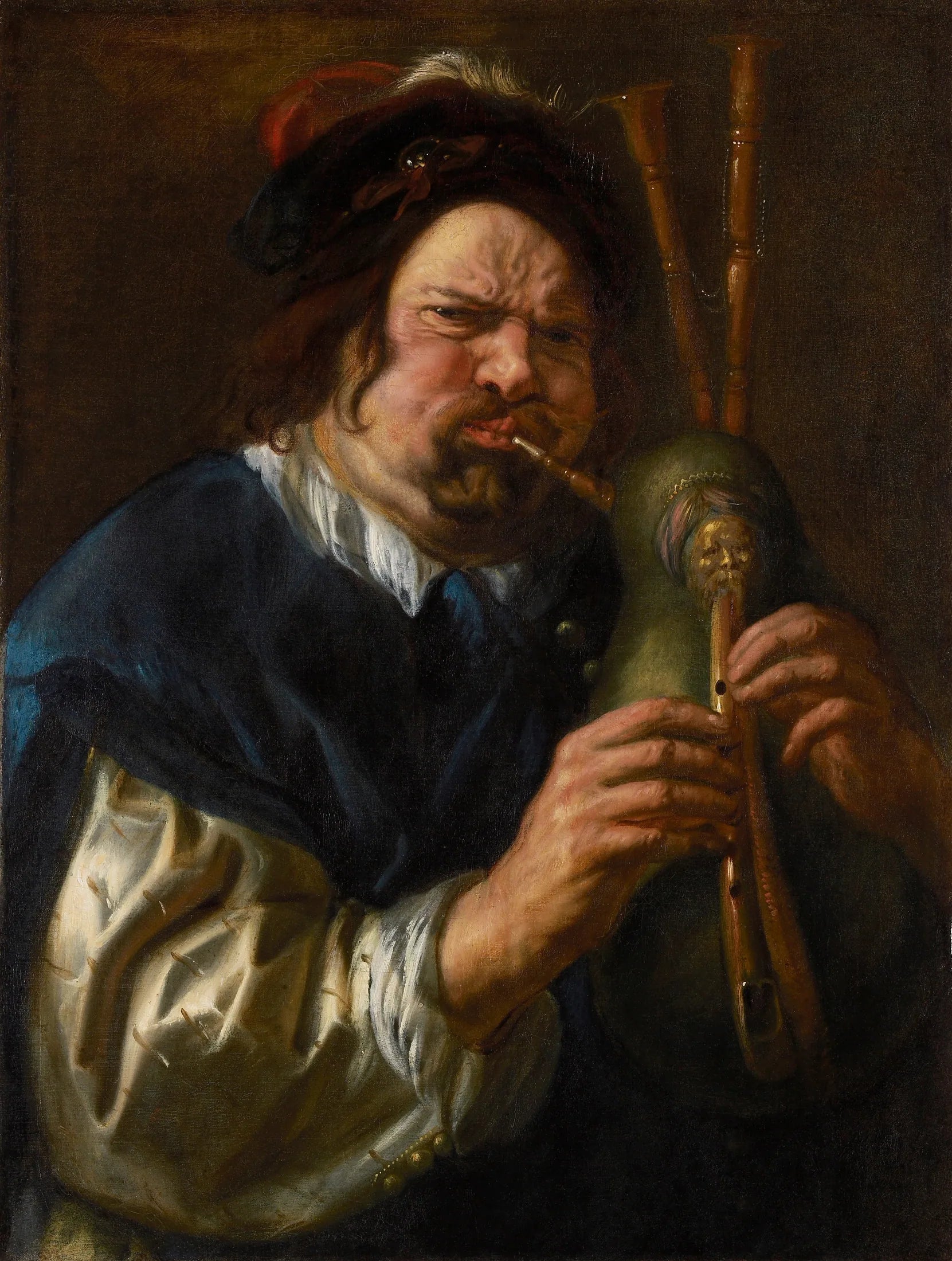 Le Joueur de cornemuse - Jacob Jordaens image 1 copie de tableau peinte à la main