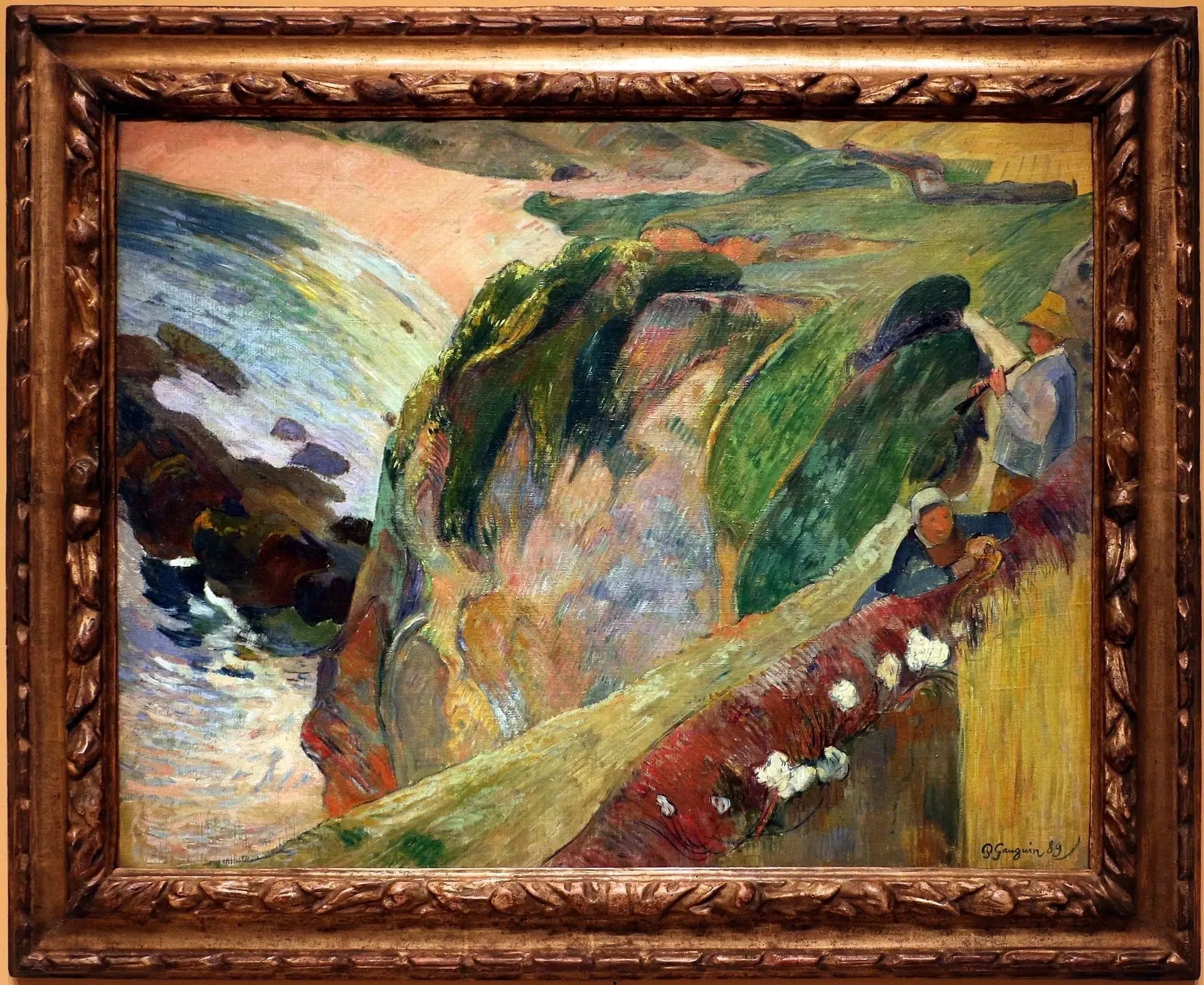 Le Joueur de flageolet sur la falaise - Paul Gauguin image 2 copie de tableau peinte à la main