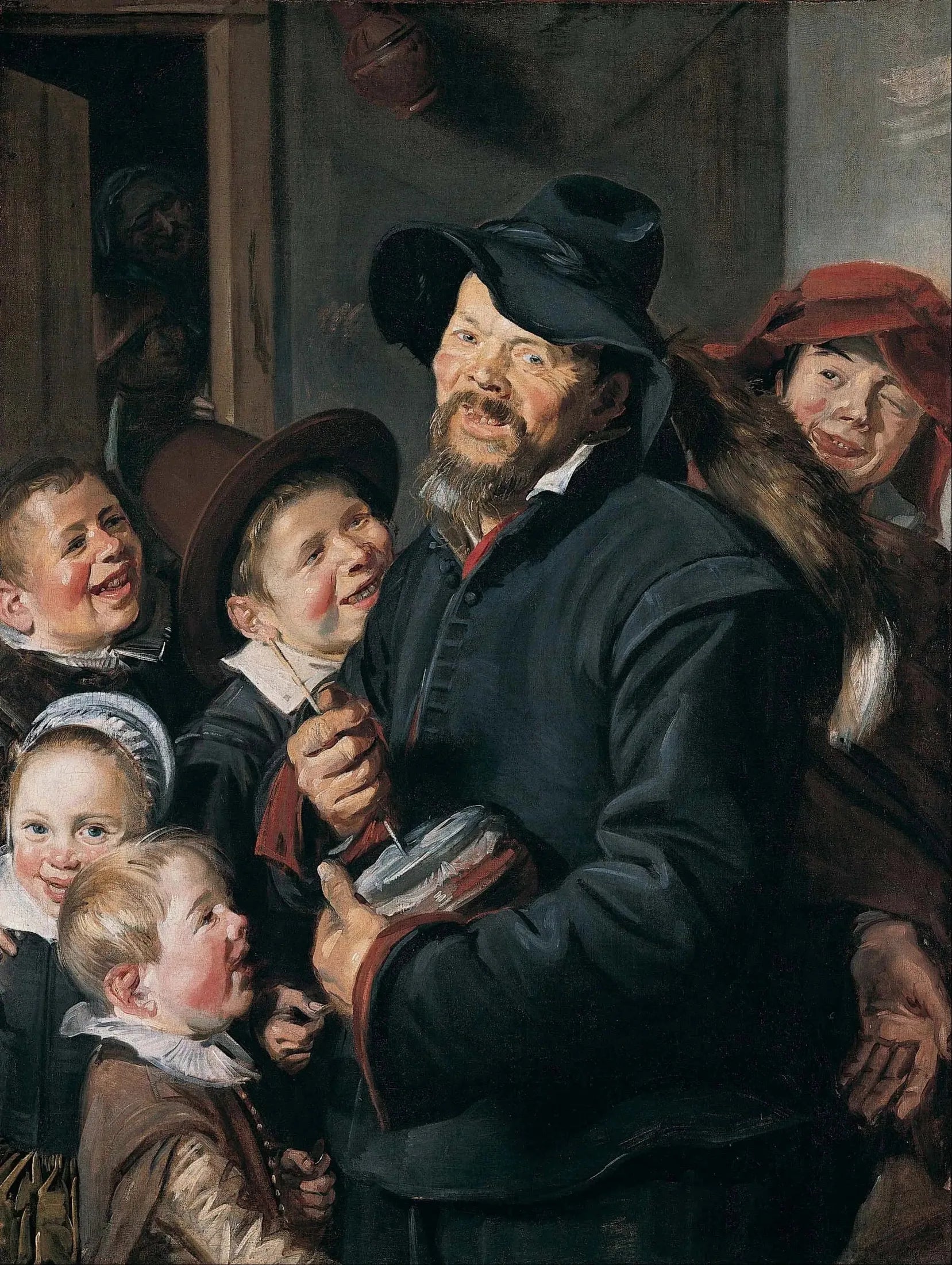 Le Joueur de Rommelpot - Frans Hals image 1 tableau peint à l’huile sur toile