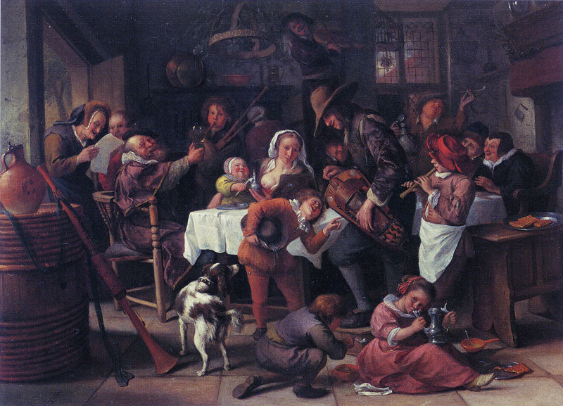 Le joueur de vielle à roue - Jan Steen image 1 reproduction réalisée par Alpha Reproduction