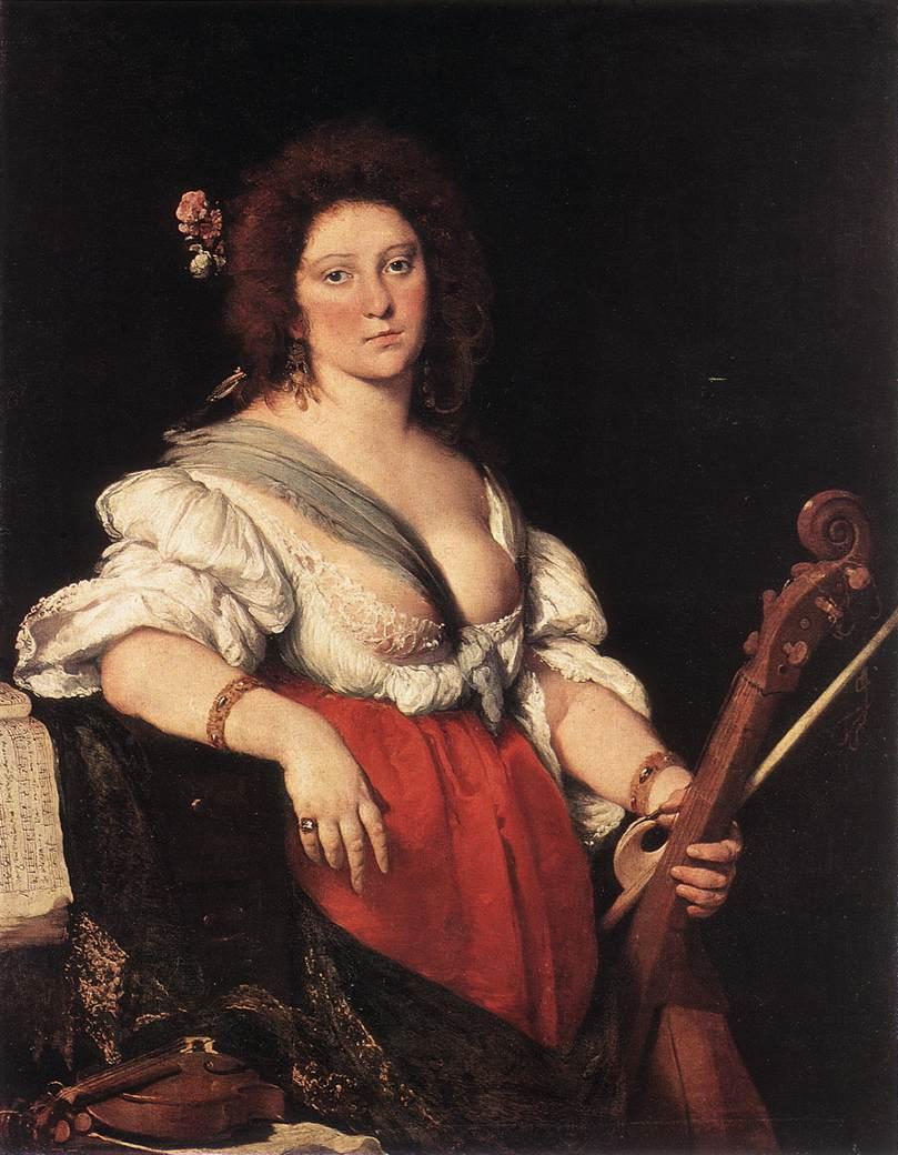 Le joueur de viole de gambe - Bernardo Strozzi image 1 copie de tableau peinte à la main
