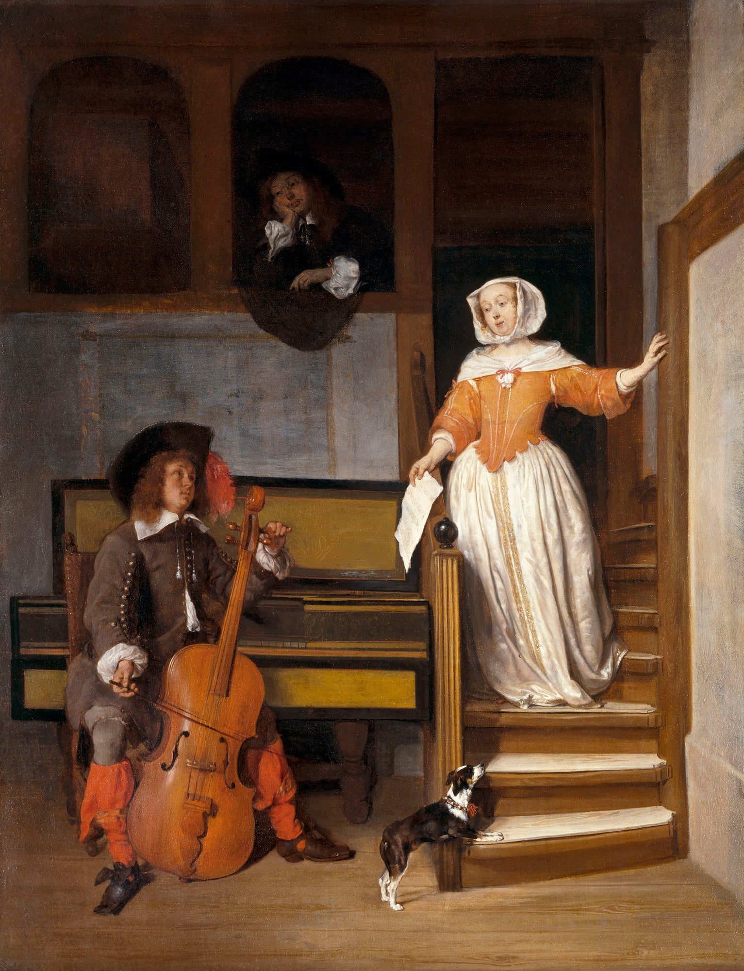 Le Joueur de Violoncelle - Gabriel Metsu image 1 reproduction réalisée par Alpha Reproduction