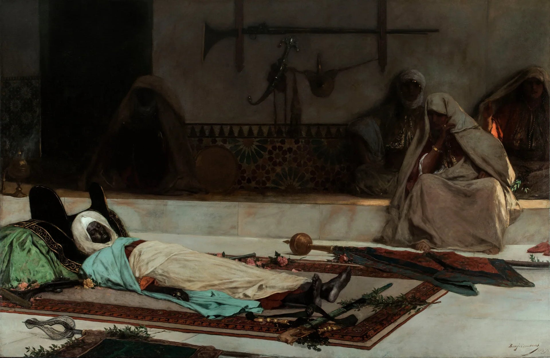 Le jour des funérailles - Scène du Maroc - Jean-Joseph Benjamin-Constant image 1 copie peinte à la main à l’huile