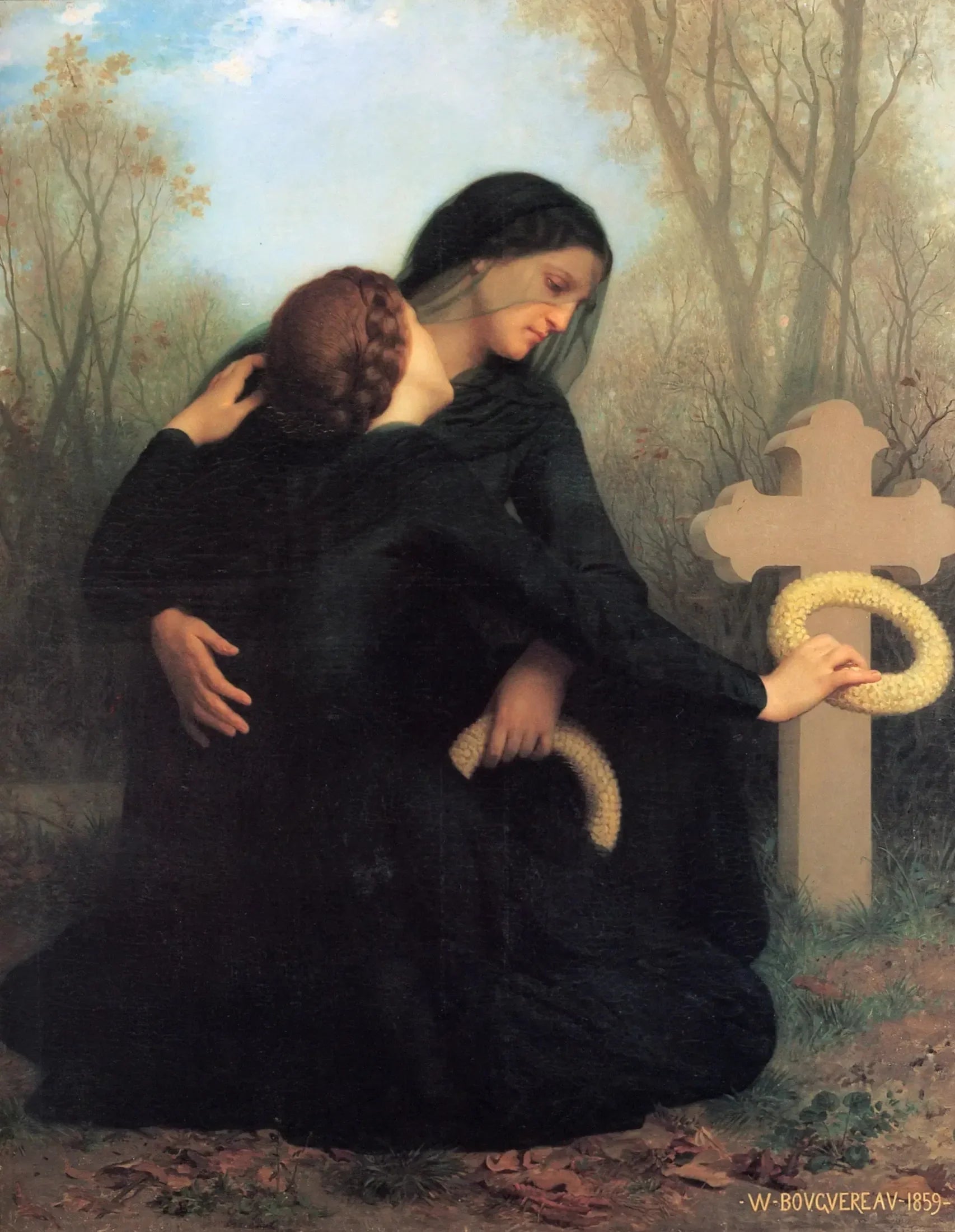 Le Jour des morts - Bouguereau image 1 copie de tableau peinte à la main