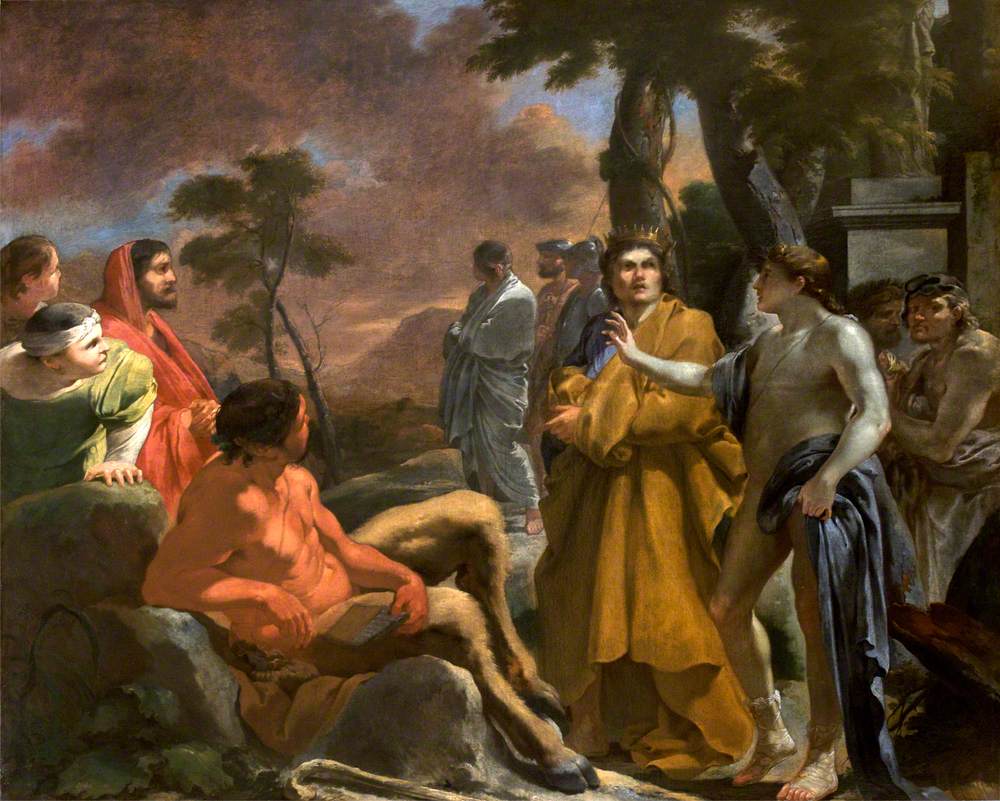 Le jugement de Midas - Sébastien Bourdon image 1 reproduction de peinture à l’huile