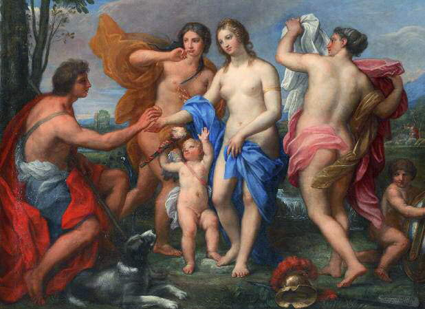 Le Jugement de Paris - Carlo Maratta image 1 reproduction artisanale de tableau