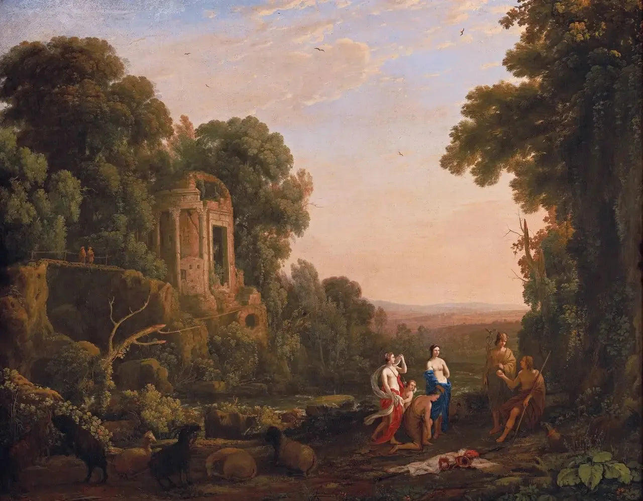 Le Jugement de Pâris - Claude Lorrain image 1 reproduction d’œuvre d’art à l’huile