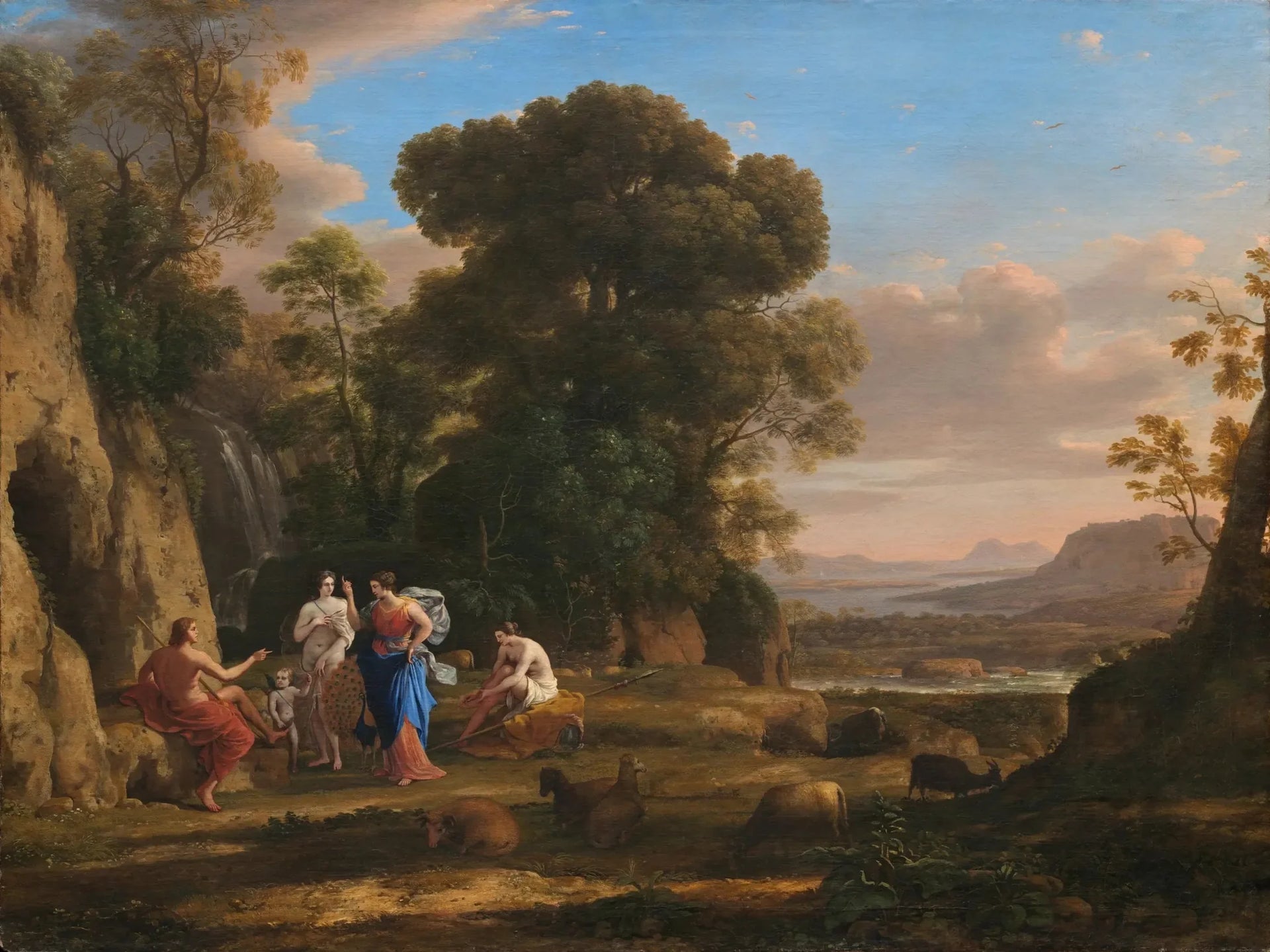 Le Jugement de Pâris - Claude Lorrain image 1 reproduction de peinture à l’huile