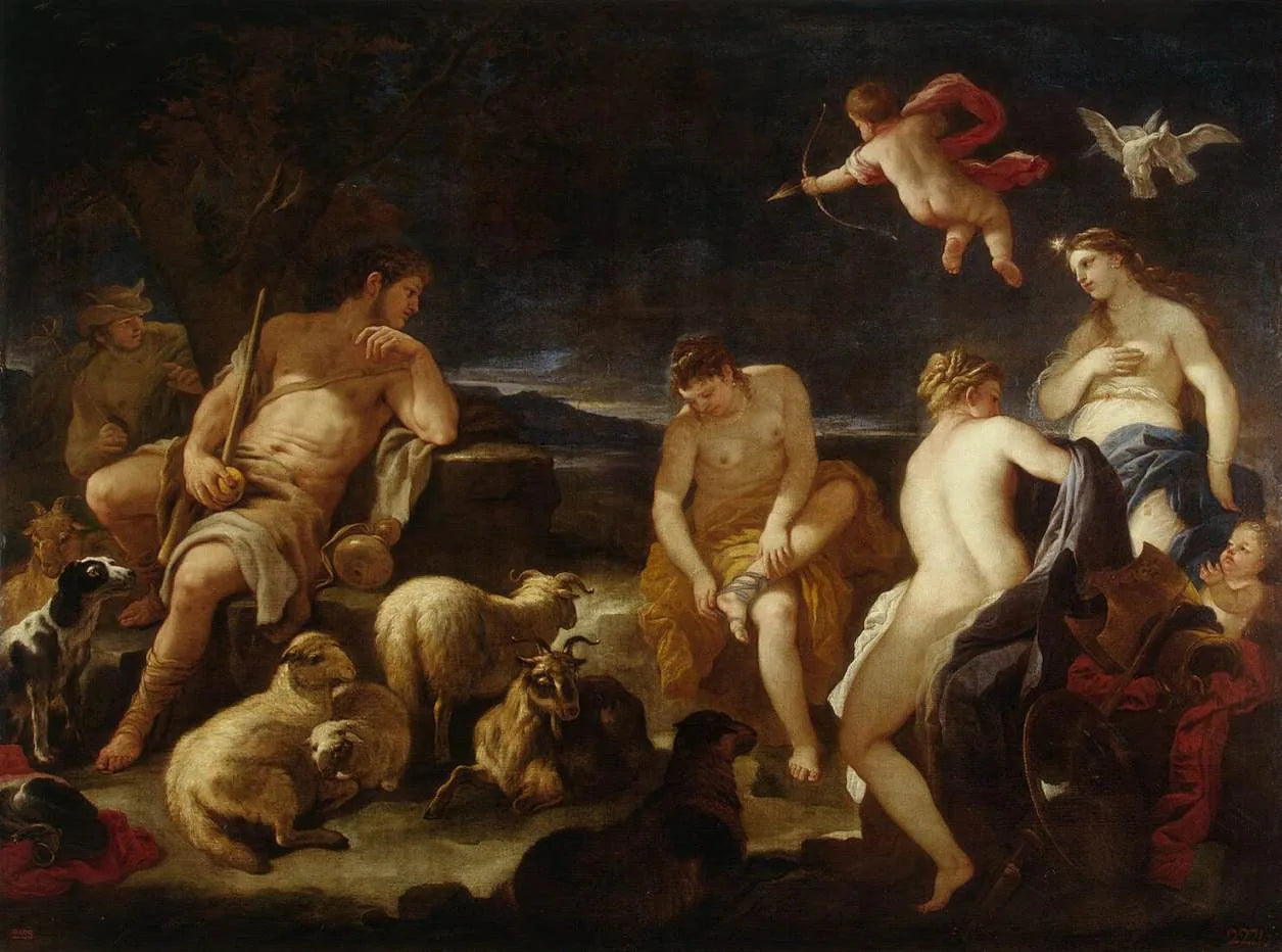 Le Jugement de Paris - Luca Giordano image 1 reproduction réalisée par Alpha Reproduction