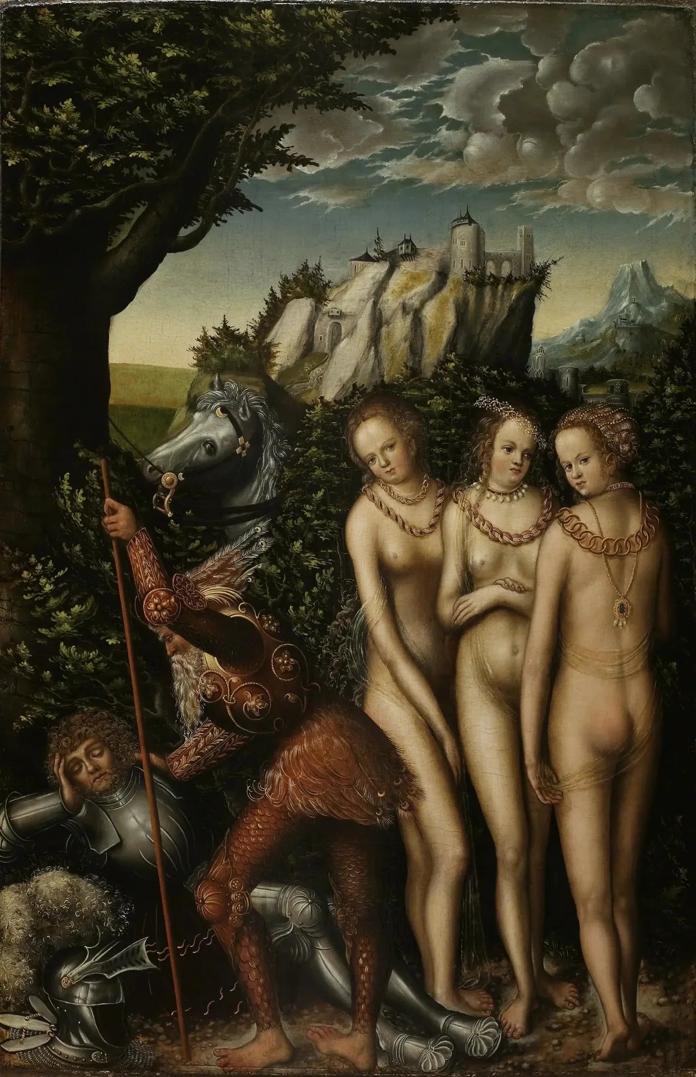 Le Jugement de Pâris. - Lucas Cranach the Elder image 1 reproduction d’œuvre d’art à l’huile