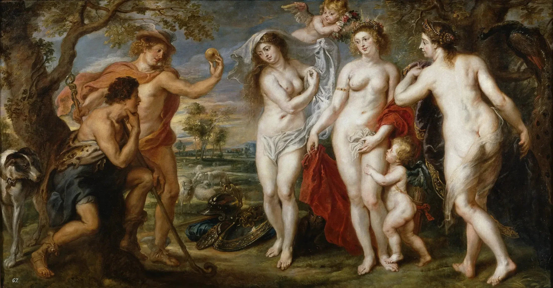 Le Jugement de Pâris - Peter Paul Rubens image 1 copie peinte à la main à l’huile