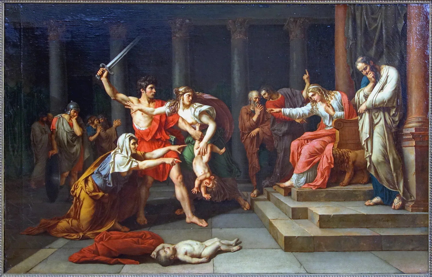 Le jugement de Salomon - Jean-Baptiste Wicar image 1 tableau peint à l’huile sur toile