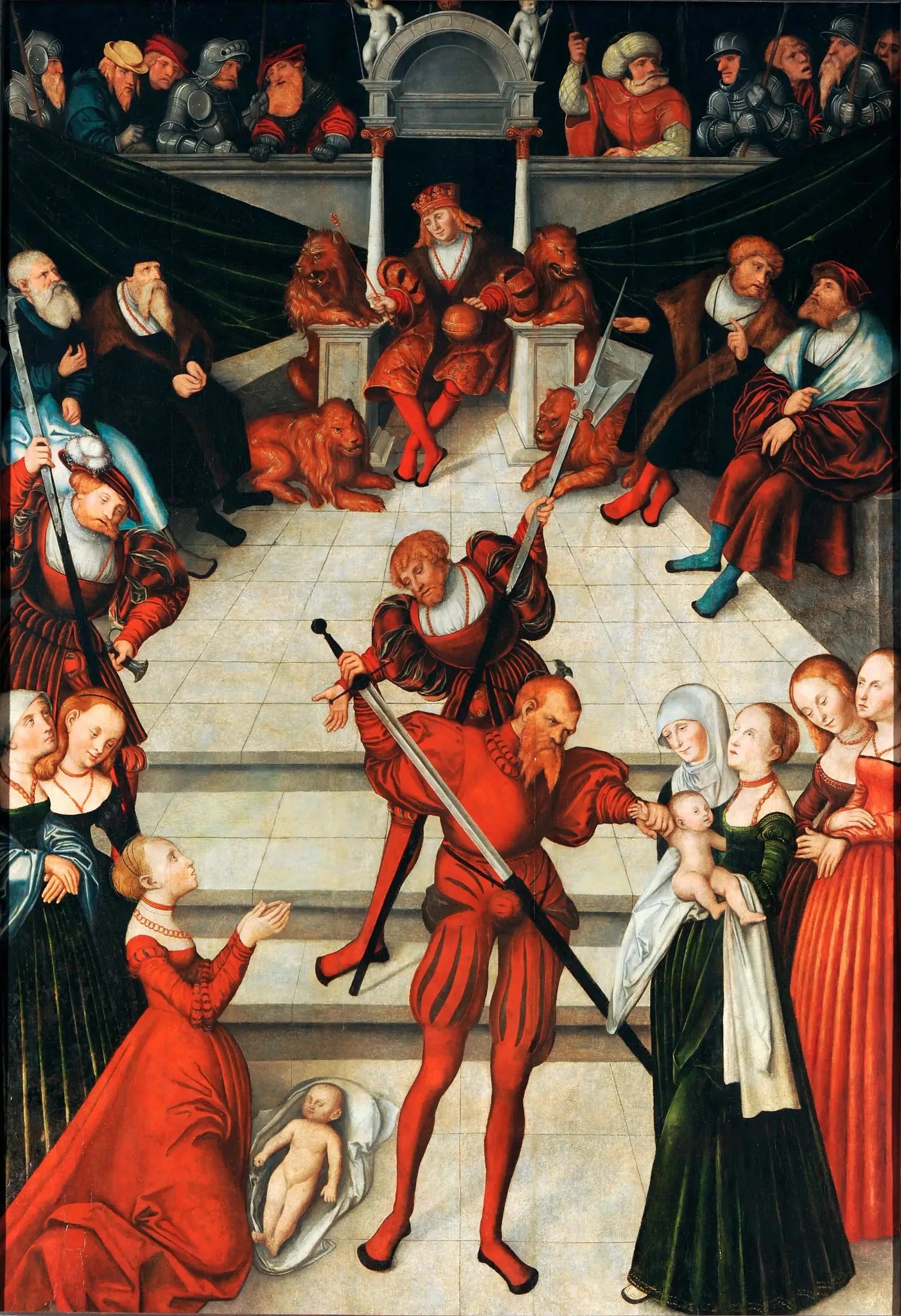Le jugement de Salomon - Lucas Cranach the Elder image 1 copie de tableau peinte à la main