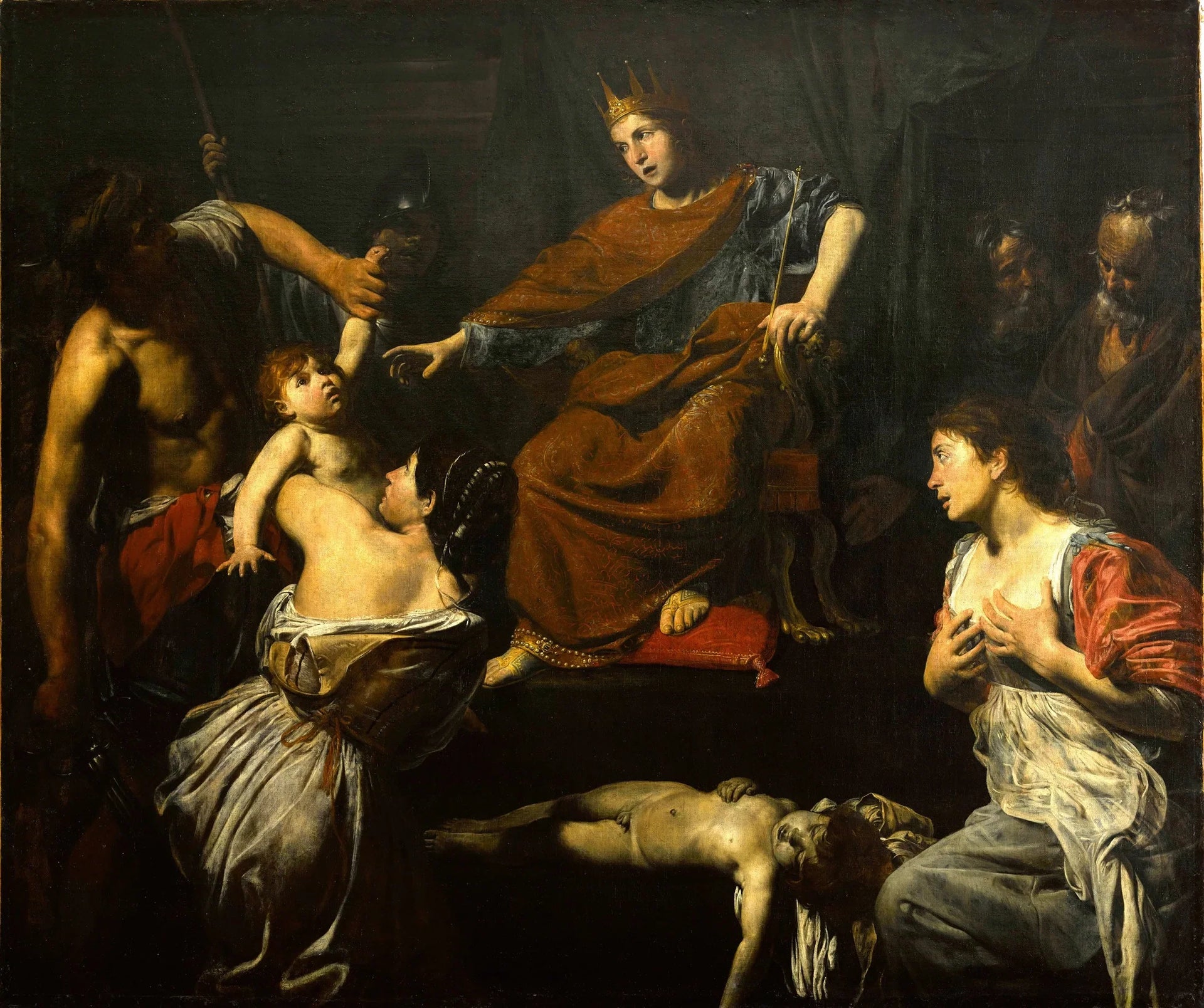 Le Jugement de Salomon - Valentin de Boulogne image 1 copie de tableau peinte à la main