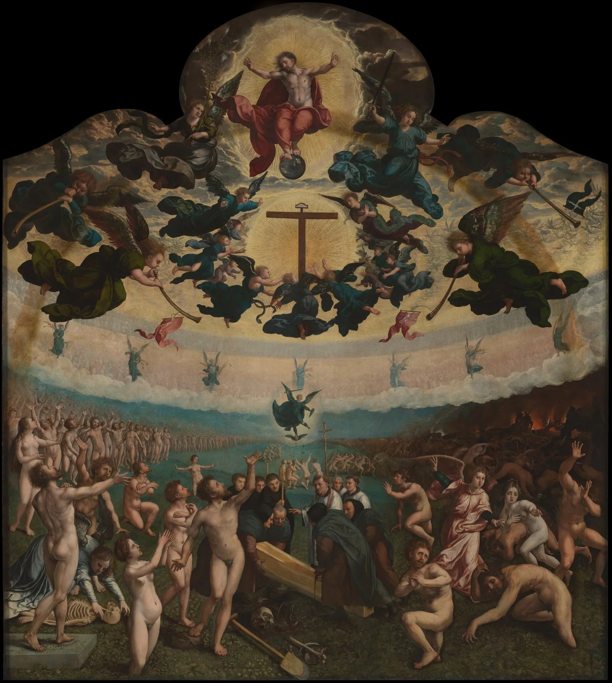 Le jugement dernier et le septième acte de miséricorde - Bernard van Orley image 1 copie de tableau peinte à la main