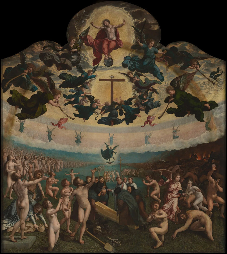 Le jugement dernier et le septième acte de miséricorde - Bernard van Orley image 1 copie de tableau peinte à la main