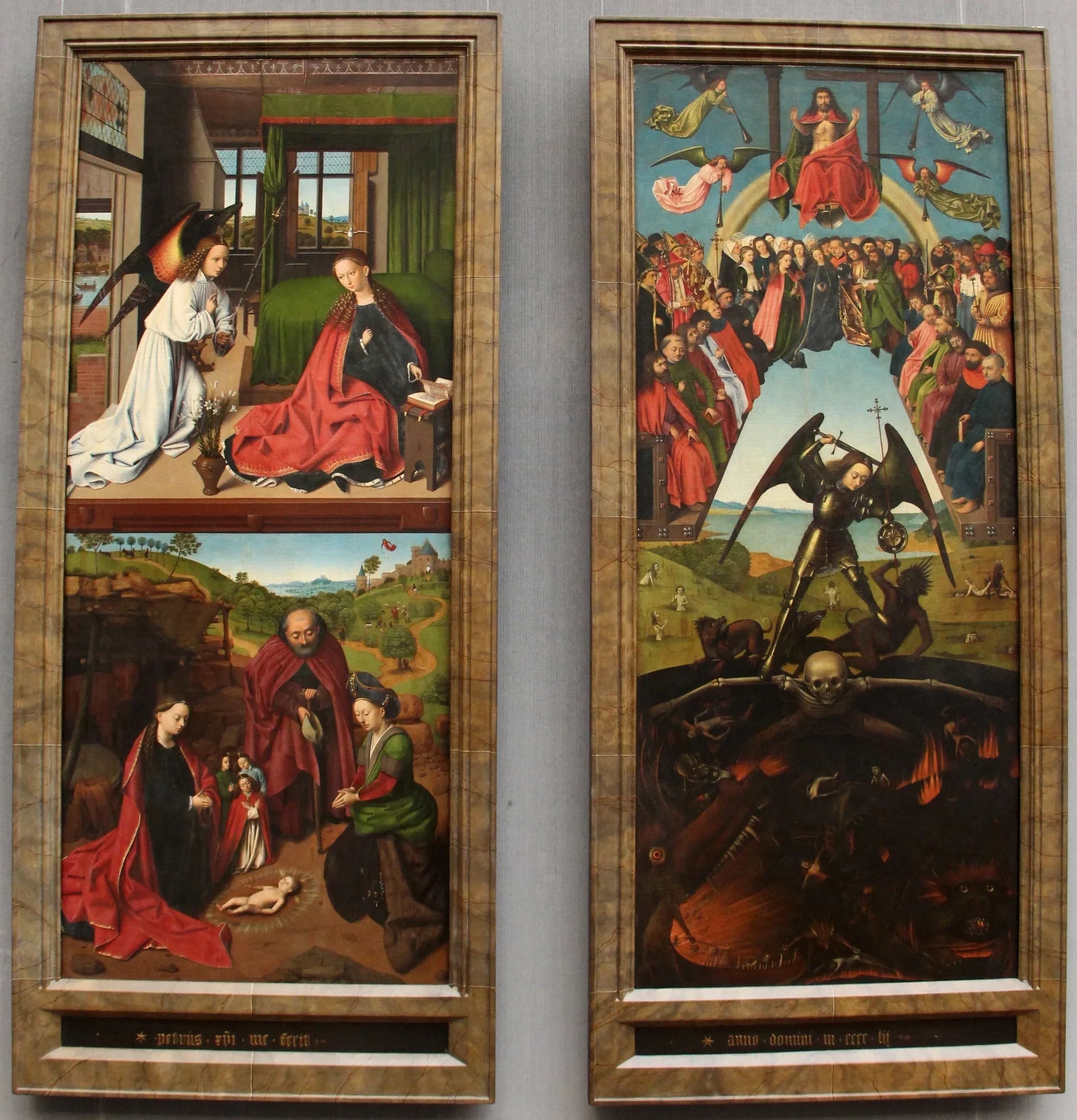 Le Jugement dernier, l'Annonciation et la Nativité du Christ par Petrus Christus - Petrus Christus image 1 reproduction d’œuvre d’art à l’huile
