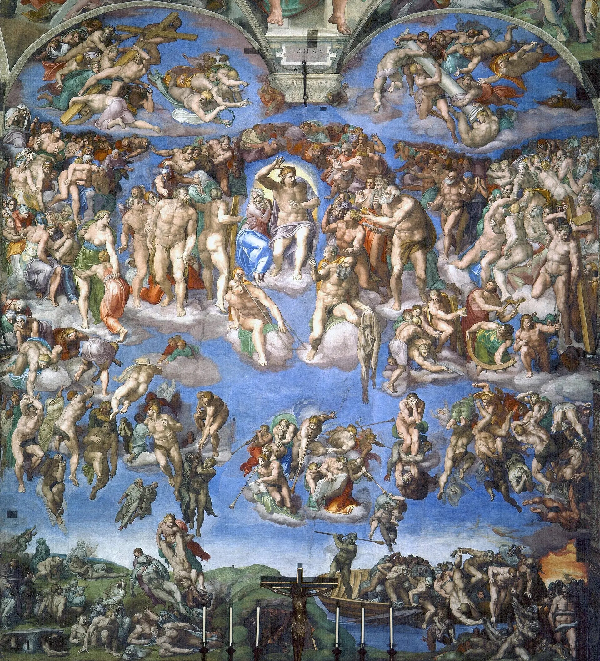 Le Jugement dernier - Michel-Ange image 1 reproduction artisanale de tableau