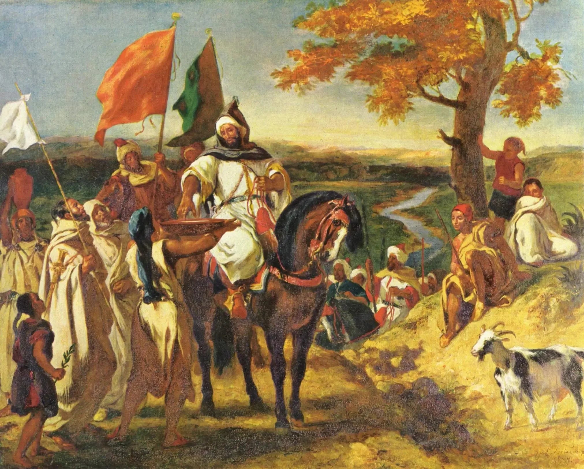 Le Kaïd, chef marocain - Eugène Delacroix image 1 tableau peint à l’huile sur toile