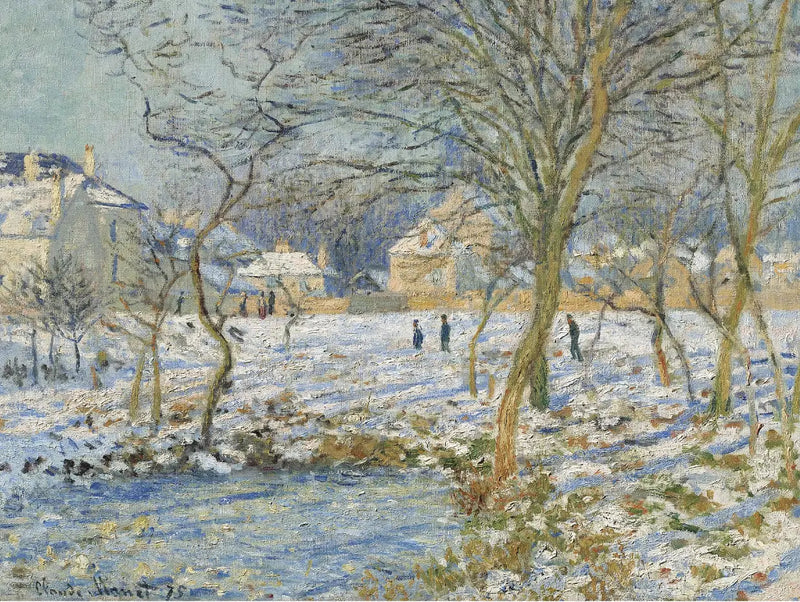 Le lac, l'effet de la neige - Claude Monet