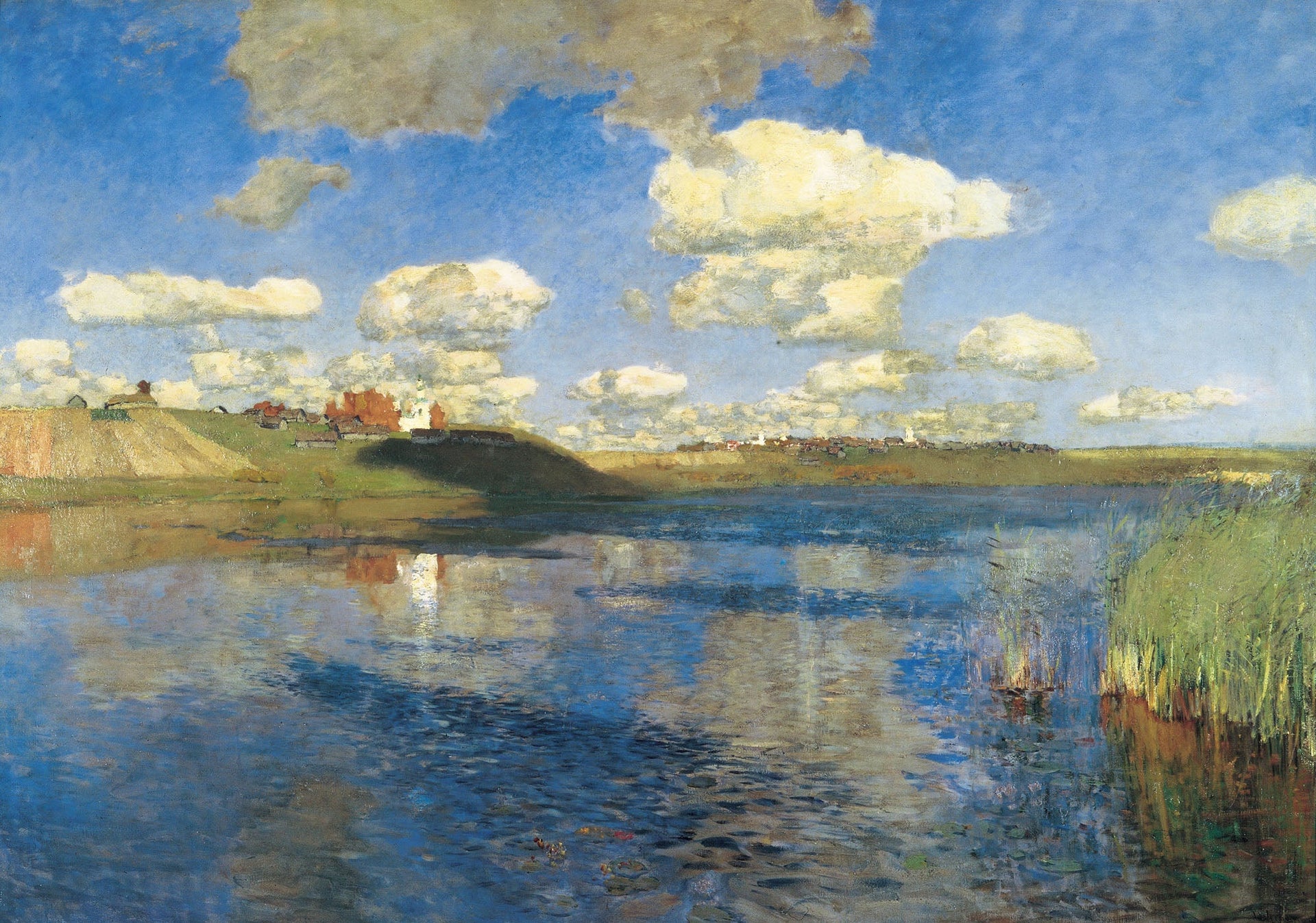 Le lac. La Rus' - Isaac Levitan image 1 copie peinte à la main à l’huile