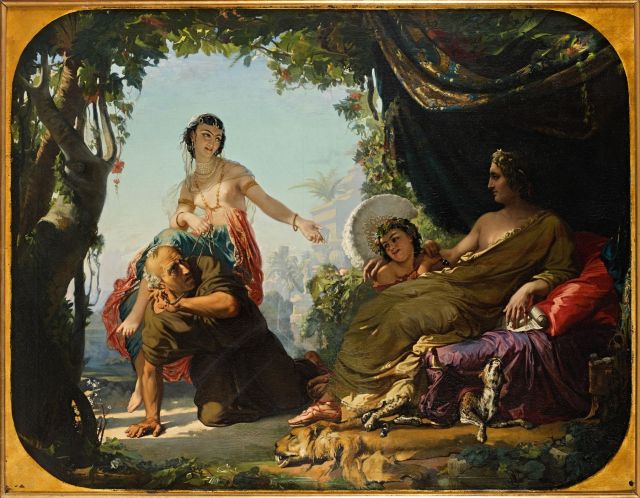 Le Lai d'Aristote - Henri Lehmann image 1 tableau peint à l’huile sur toile