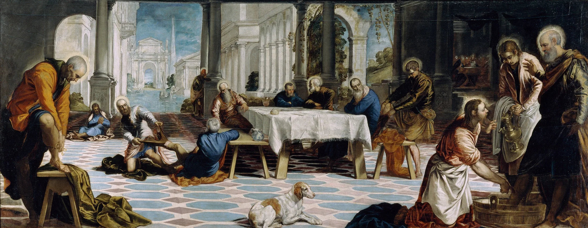Le Lavement des pieds - Jacopo Tintoretto image 1 tableau peint à l’huile sur toile