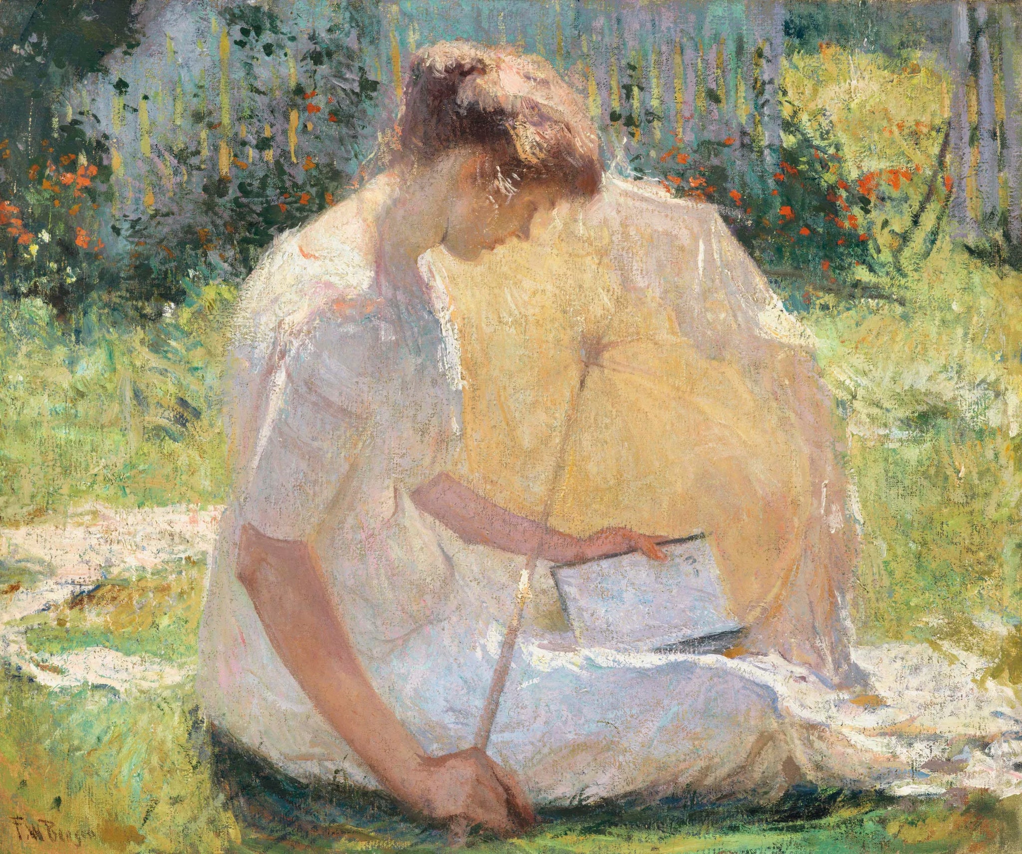 Le lecteur - Frank Weston Benson image 1 tableau peint à l’huile sur toile