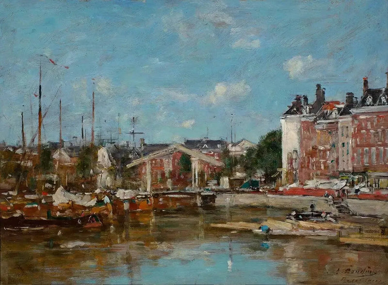 Le Leuvehaven, à Rotterdam - Eugène Boudin