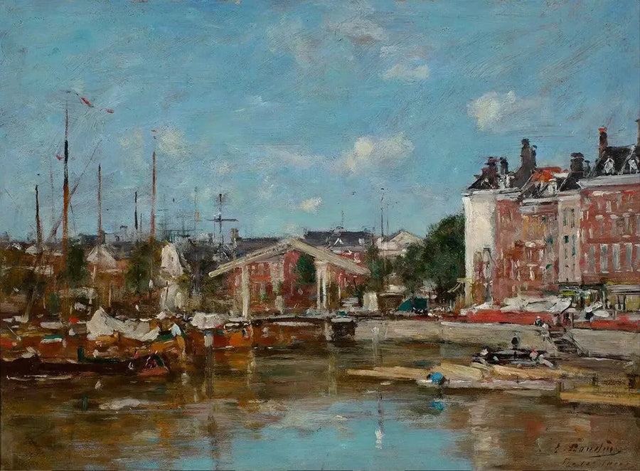 Le Leuvehaven, à Rotterdam - Eugène Boudin