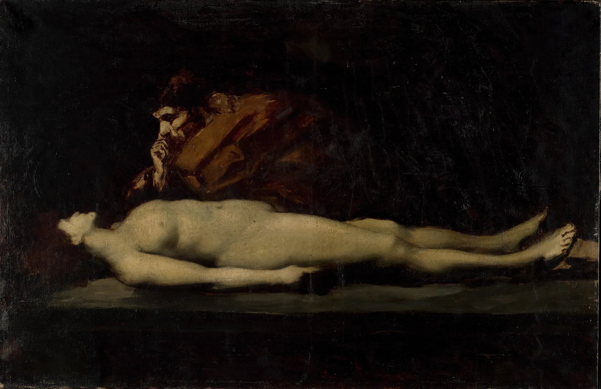 Le Lévite d'Éphraïm et sa femme décédée - Jean-Jacques Henner image 1 reproduction artisanale de tableau