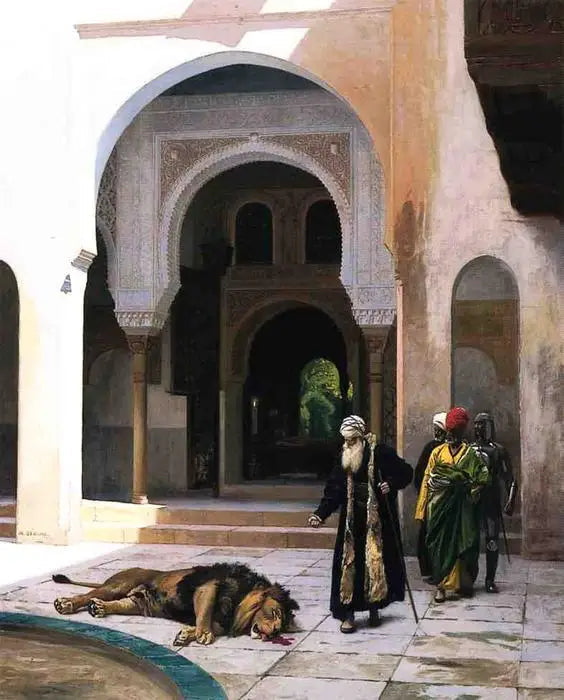 Le Lion maudit - Jean-Léon Gérôme image 1 reproduction artisanale de tableau