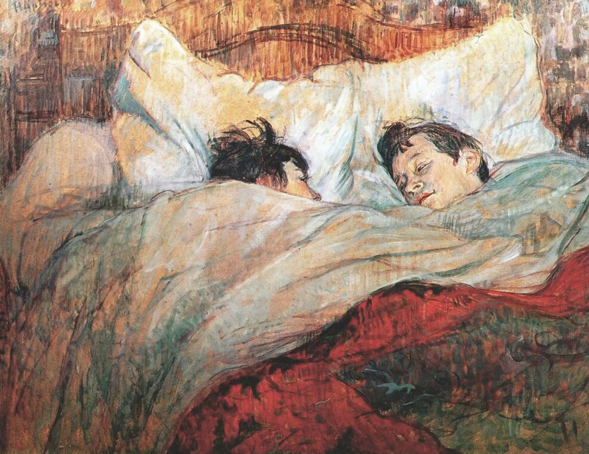Le Lit - Henri de Toulouse-Lautrec image 1 reproduction de peinture à l’huile