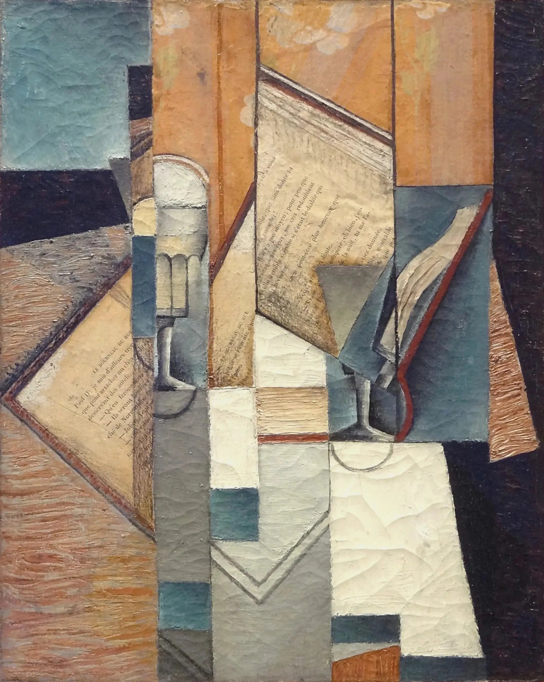 Le livre - Juan Gris image 1 reproduction artisanale de tableau