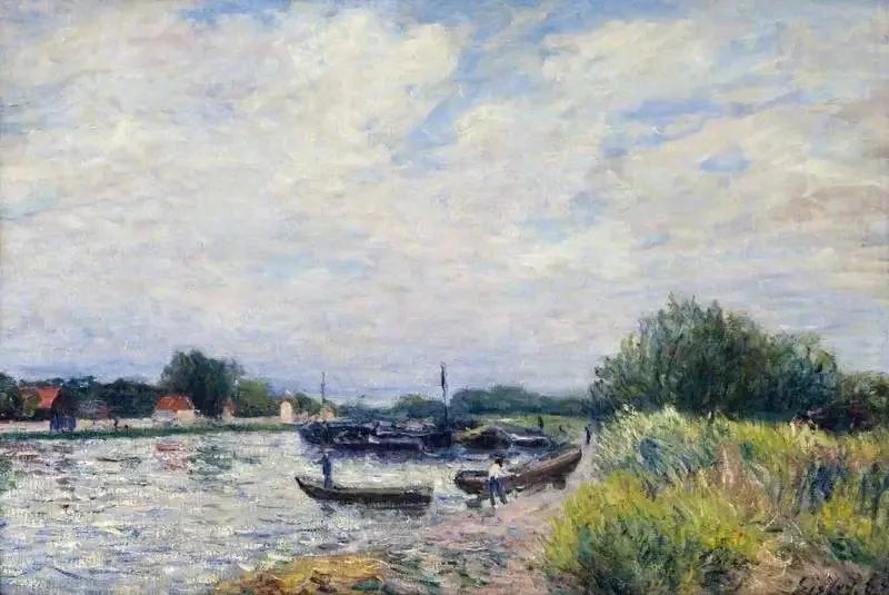 Le Loing à Saint-Mammès - Alfred Sisley image 1 copie peinte à la main à l’huile