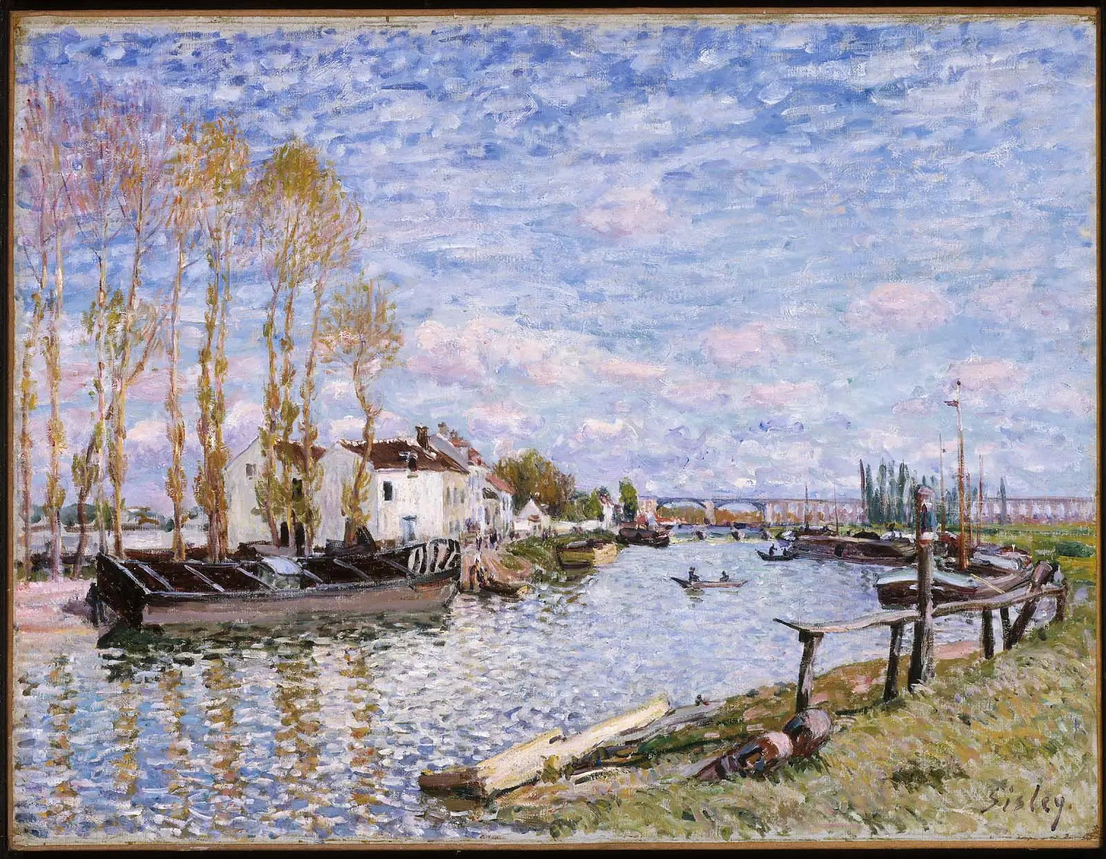 Le Loing à Saint-Mammès - Alfred Sisley image 1 tableau peint à l’huile sur toile