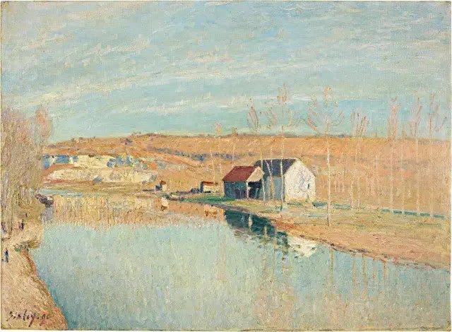Le Loing et les coteaux de Saint-Nicaise - Soleil de Mars - Alfred Sisley