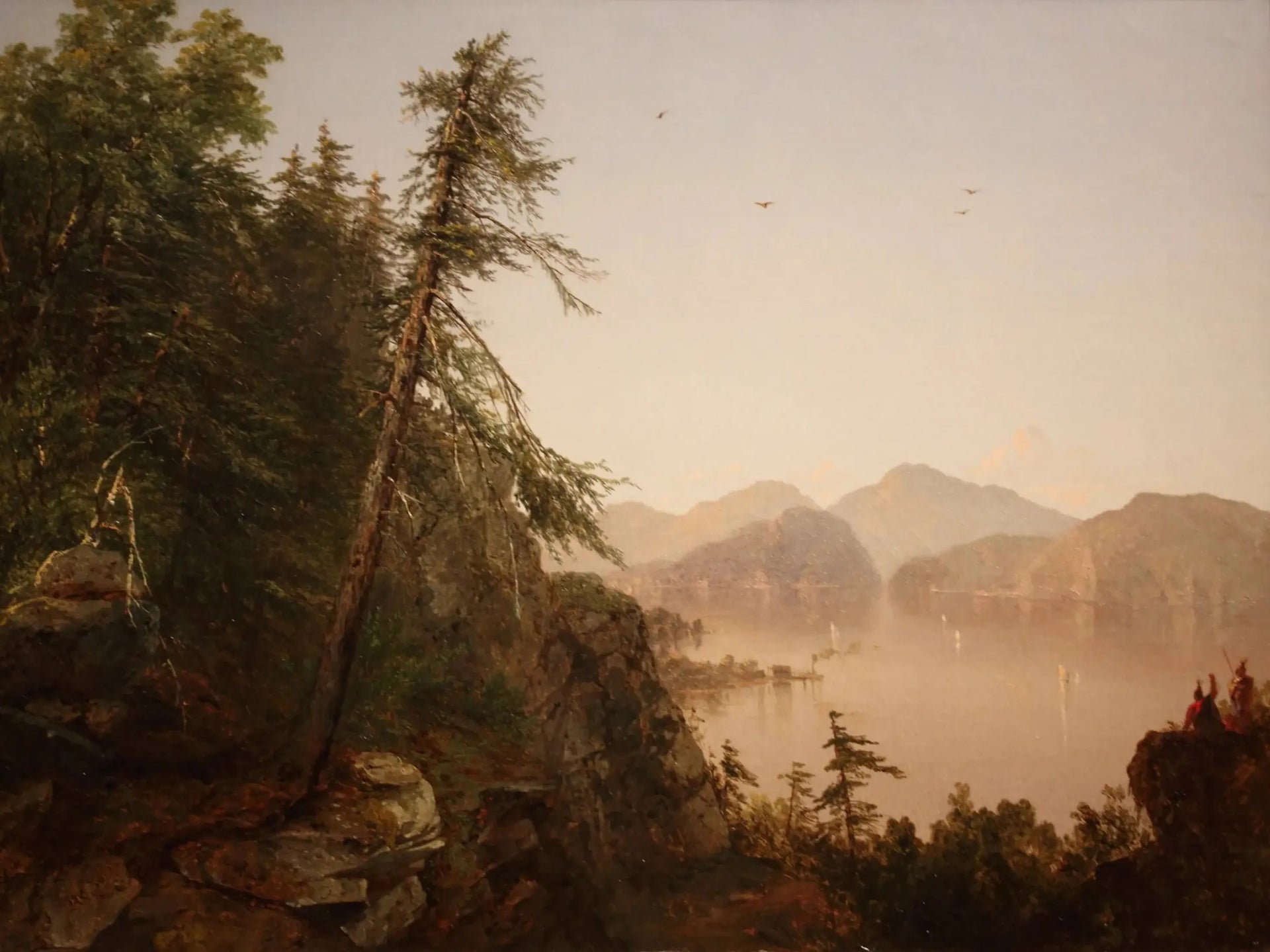 Le long de l'Hudson - John Frederick Kensett image 1 reproduction de peinture à l’huile