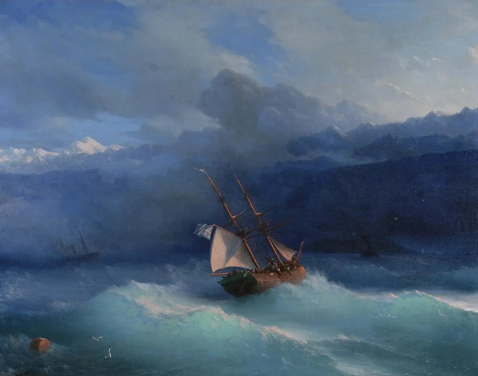 Le long de la côte - Ivan Aïvazovski image 1 tableau peint à l’huile sur toile