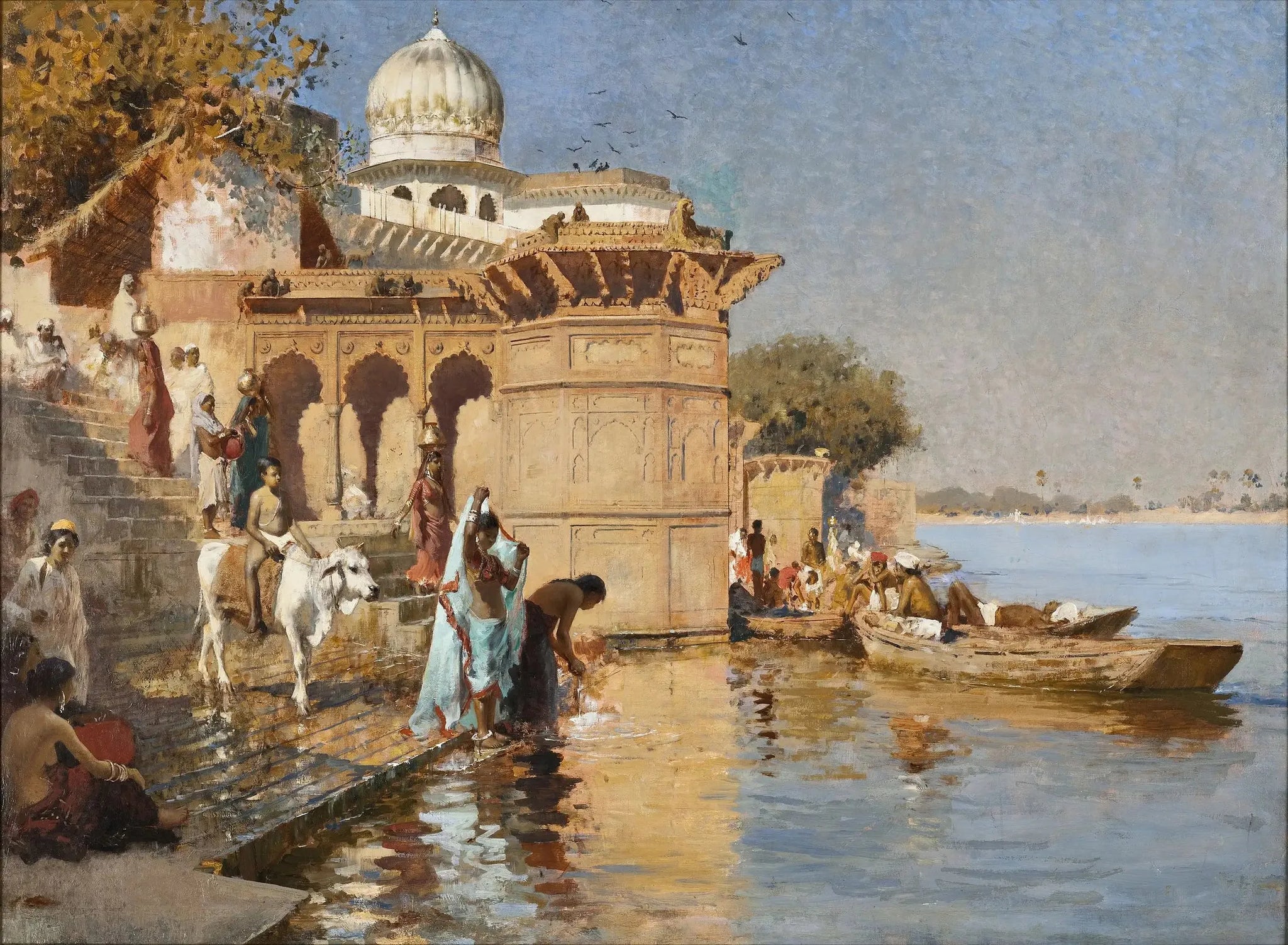 Le long des Ghâts, Mathura - Edwin Lord Weeks image 1 reproduction artisanale de tableau