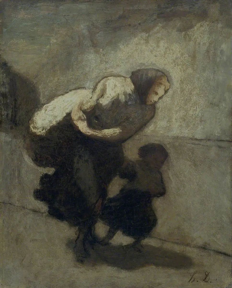 Le lourd fardeau - Honoré Daumier image 1 reproduction de peinture à l’huile