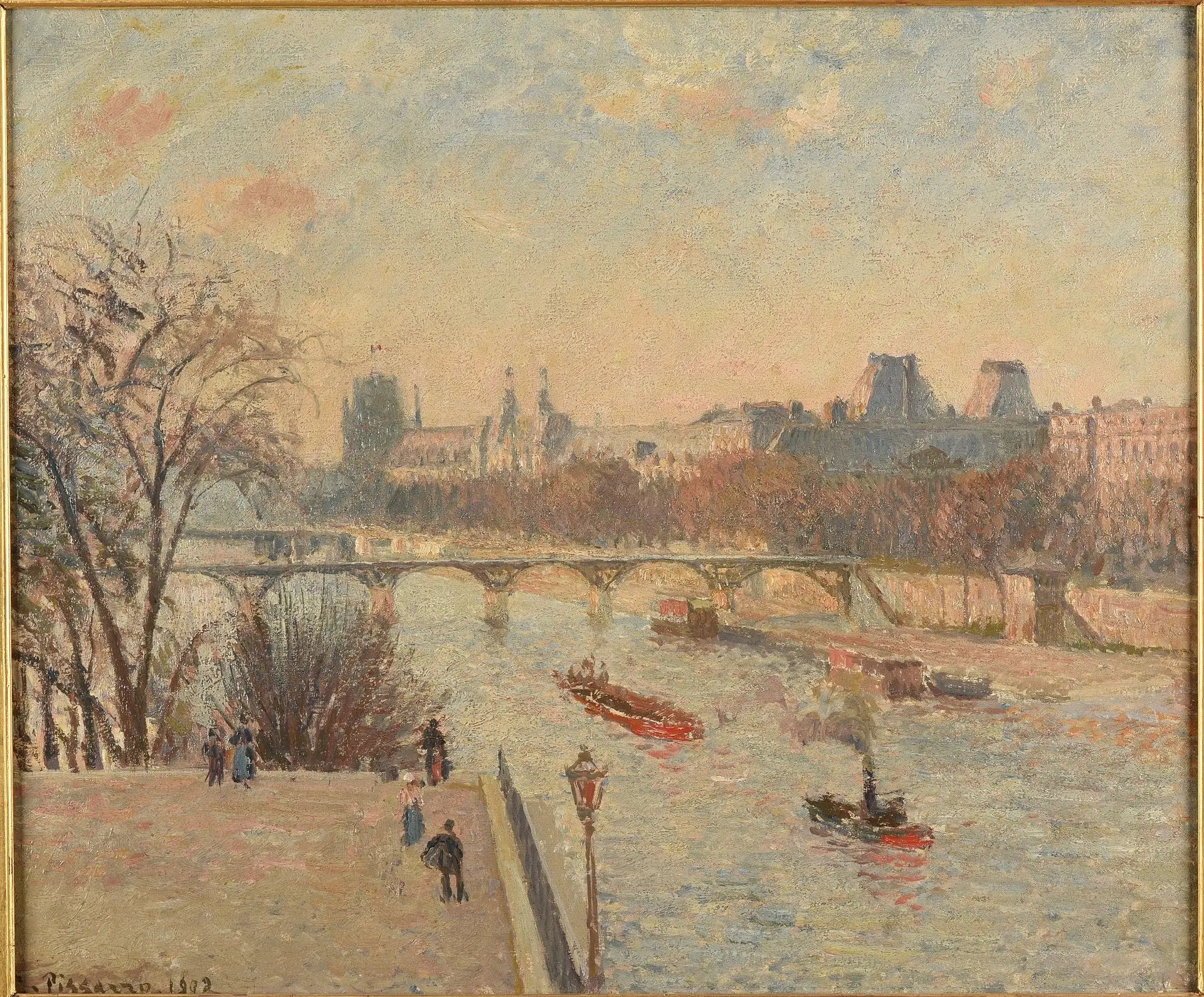 Le Louvre - Camille Pissarro image 1 reproduction de peinture à l’huile