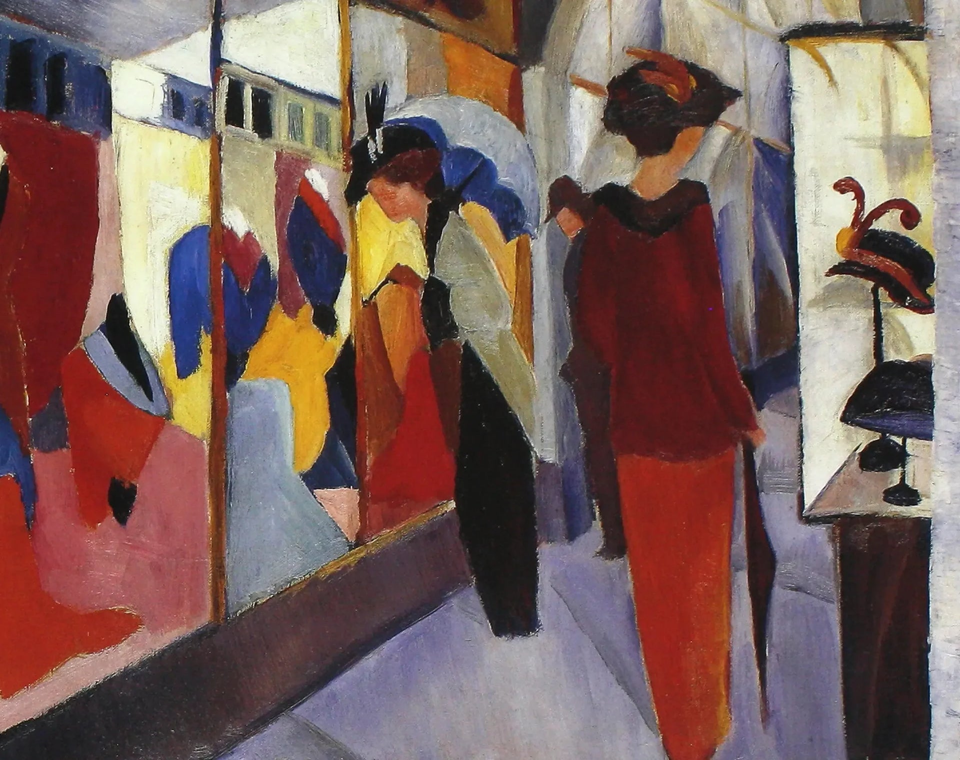 Le magasin de mode - August Macke image 1 reproduction d’œuvre d’art à l’huile
