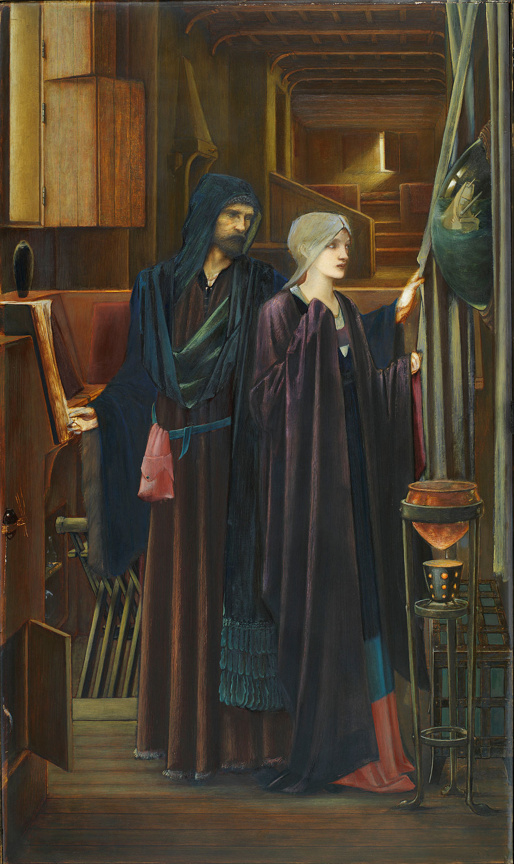 Le magicien - Edward Burne-Jones image 1 copie de tableau peinte à la main